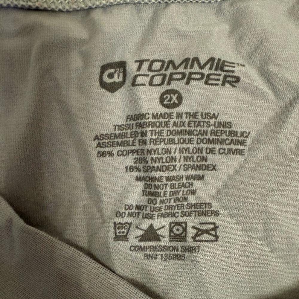 Tommie Copper Compression V-neck Shirt 2X - Picture 5 of 6
